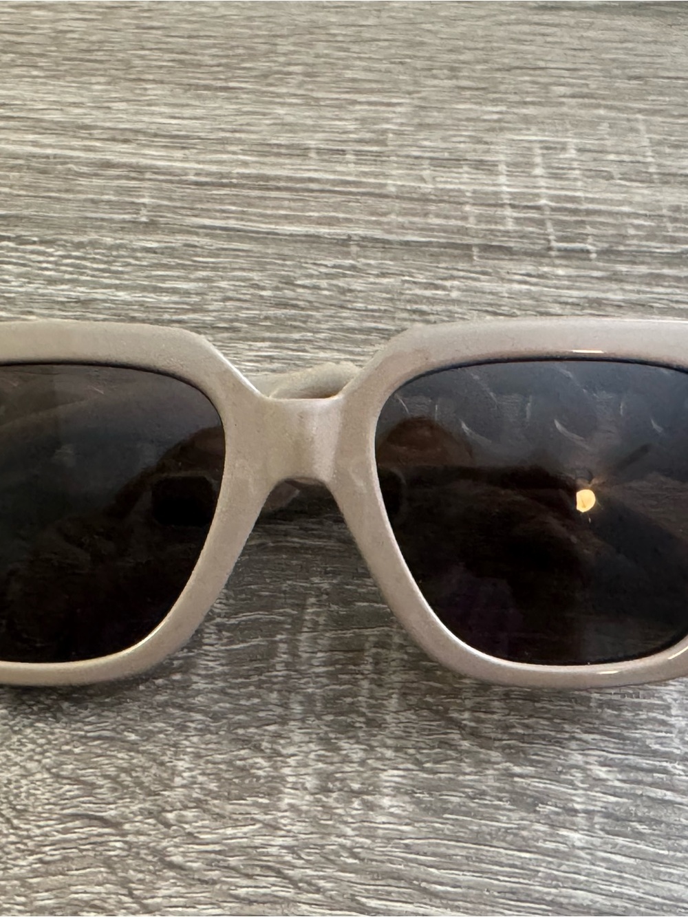 Steve Madden Beige Frame Sunglasses with Dark Lenses